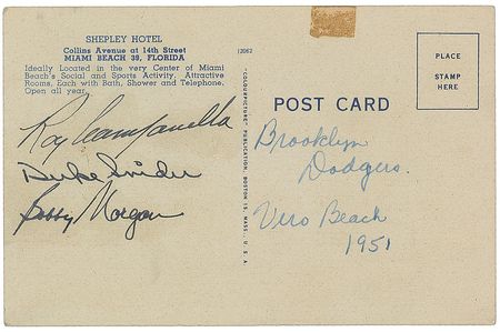 Lot #897 Brooklyn Dodgers Postcard - Image 1