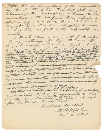 Lot #24 John Tyler Endorsement - Image 3