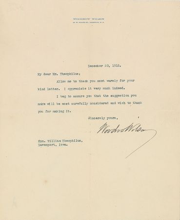 Lot #70 Woodrow Wilson Typed Letters Signed - Image 3
