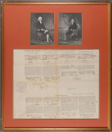 Lot #3 Thomas Jefferson and James Madison: 1803