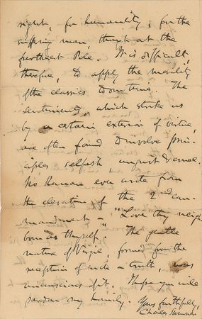 Lot #277 Charles Sumner Handwritten Letter Signed - Image 7