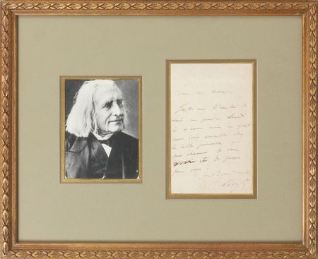 Lot #628 Franz Liszt: Liszt intends to visit a “beautiful princess” - Image 1