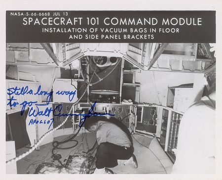 Lot #447 Wally Schirra and Walt Cunningham Signed Photographs - Image 3