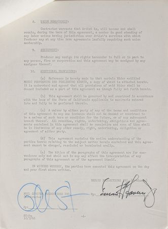 Lot #735 Phil Spector Signed Document - Image 2