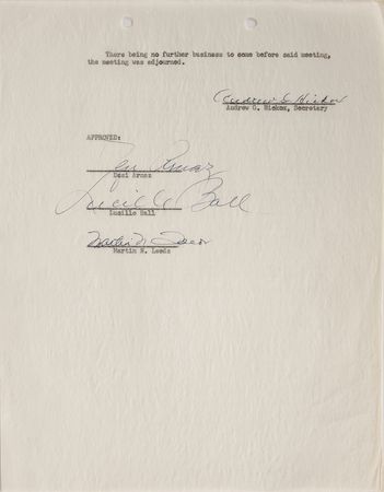 Lot #789 Lucille Ball and Desi Arnaz Signed Document - Image 1