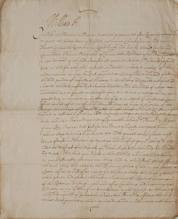 Lot #257 King William III Signed Document - Image 1