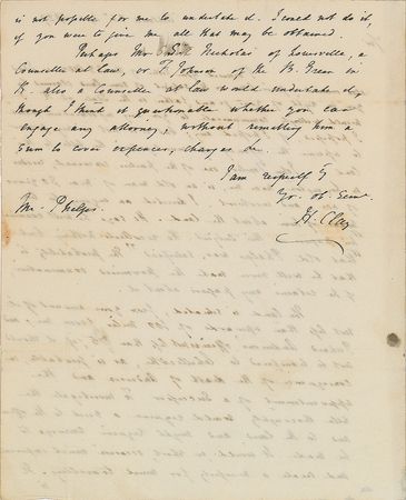 Lot #208 Henry Clay Handwritten Letter Signed - Image 2