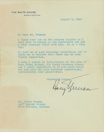 Lot #126 Harry S. Truman Typed Letter Signed - Image 1