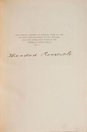 Lot #61 Theodore Roosevelt: Outdoor Pastimes of an American Hunter, limited to 260 - Image 1