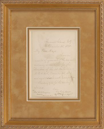 Lot #406 Winfield Scott Hancock Signed Letter - Image 1