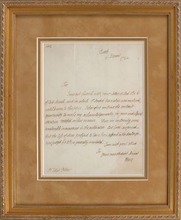 Lot #407 Richard Howe Handwritten Letter Signed - Image 1