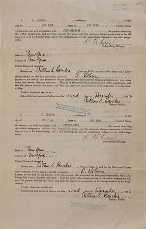 Lot #693 Jerome Kern Signed Document - Image 2