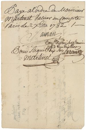Lot #259 Countess Marie du Barry Signed Note - Image 2