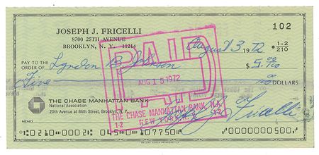 Lot #91 Lyndon B. Johnson: Scarce check endorsed ?to order of LBJ Library? - Image 2