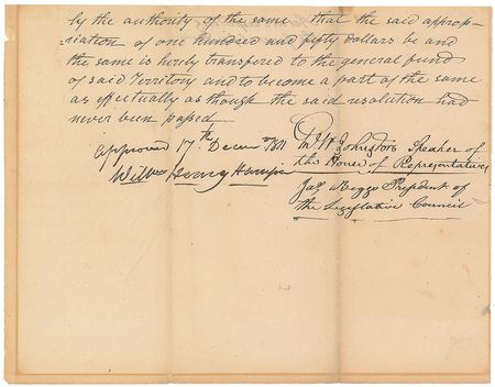 Lot #23 William Henry Harrison Signed Document - Image 2