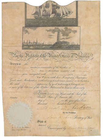 Lot #18 Andrew Jackson Signed Document