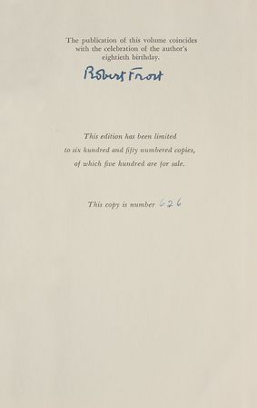 Lot #578 Robert Frost Book - Image 1