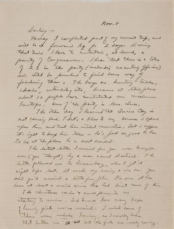 Lot #84 Dwight D. Eisenhower: ?Today the war, for the U.S., is one day over three years old. How I wish it would end tomorrow? - Image 1