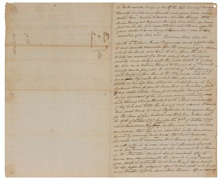 Lot #204 George Wythe: Neatly endorsed 1800 judicial document - Image 2