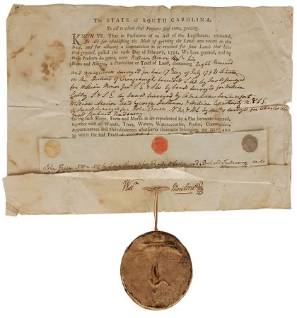 Lot #411 William Moultrie Signed Document - Image 1