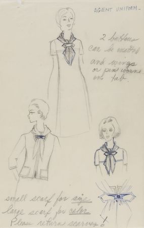 Lot #837 Jean Louis: Lovely vintage United Airlines stewardess designs - Image 5