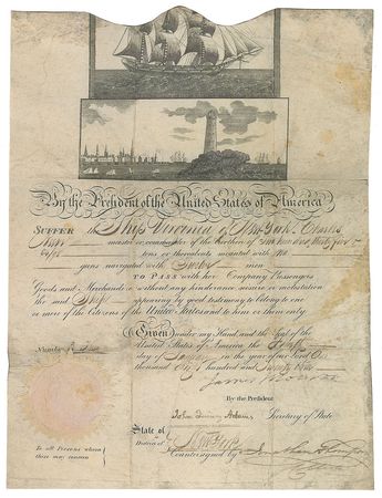 Lot #12 James Monroe and John Quincy Adams Signed