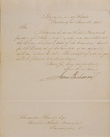 Lot #36 James Buchanan Signed Letter - Image 1