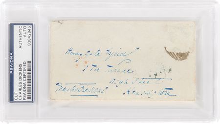 Lot #543. Charles Dickens Envelope Panel