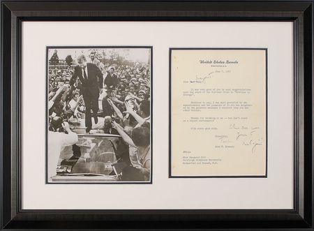 Lot #86 John F. Kennedy: Flirting with a past fling upon receiving the Pulitzer - Image 1