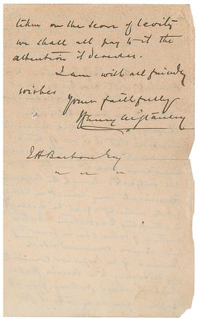 Lot #279 Henry M. Stanley: Response to an inquiry on a talking chimpanzee - Image 4