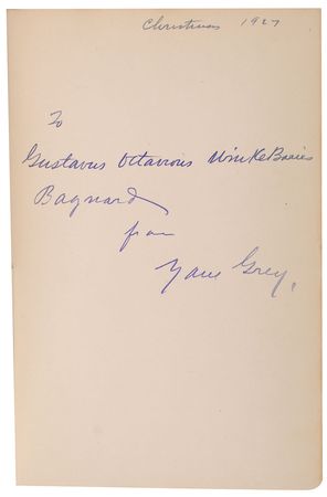 Lot #582 Zane Grey Book - Image 1