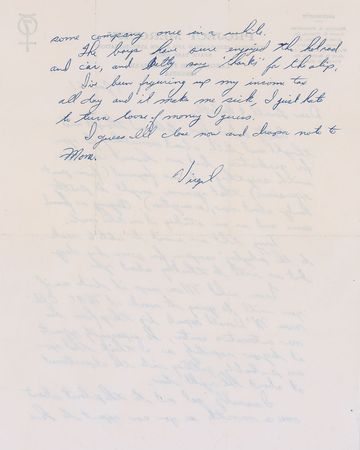 Lot #430 Gus Grissom: Rare handwritten letter to his brother, a soon-to-be McDonnell employee: “Old man McDonald expects big things from his new automation center” - Image 2