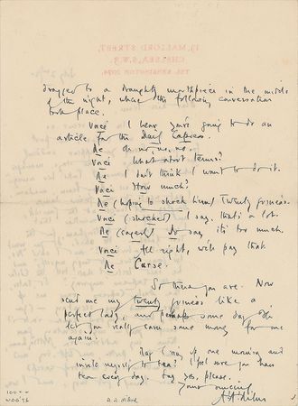 Lot #552 A. A. Milne: Milne attempts to evade an article assignment - Image 2