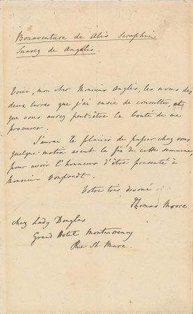 Lot #600 Thomas Moore Handwritten Letter Signed - Image 1
