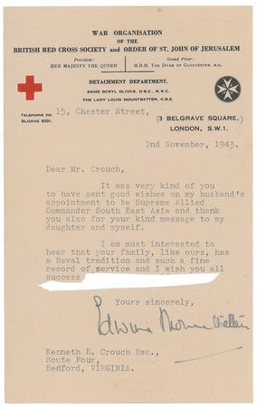Lot #412 Mountbatten of Burma Letters - Image 2