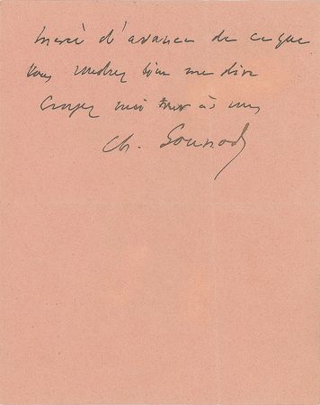 Lot #646 Charles Gounod Handwritten Letter Signed - Image 3