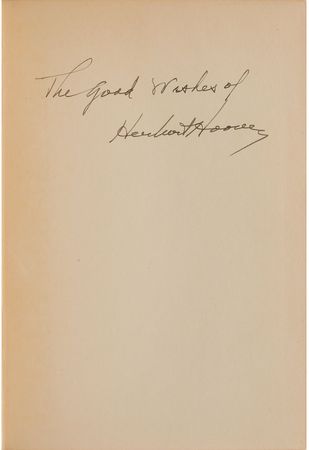 Lot #121 Herbert Hoover Book - Image 1