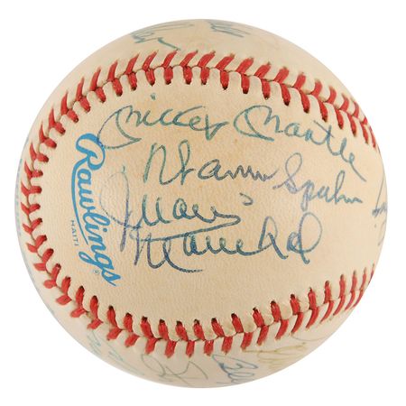 Lot #891 Baseball Hall of Famers Baseball - Image 1