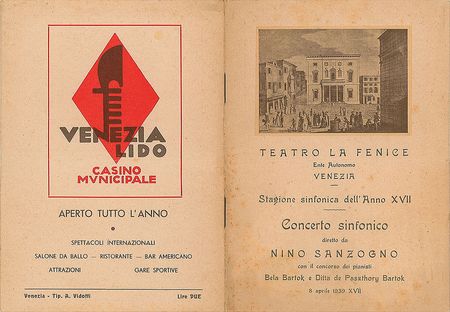 Lot #643 Bela Bartok Program - Image 2