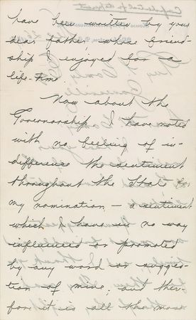 Lot #59 William McKinley: Congressman McKinley considers a gubernatorial campaign: 