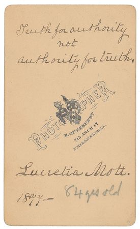 Lot #333 Lucretia Mott Signed Photograph - Image 1