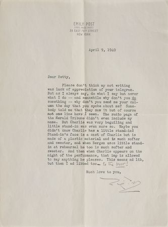 Lot #604 Emily Post Archive - Image 10