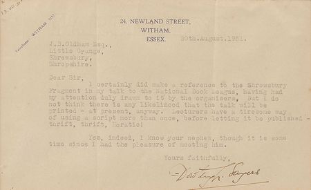 Lot #609 Dorothy Sayers - Image 2