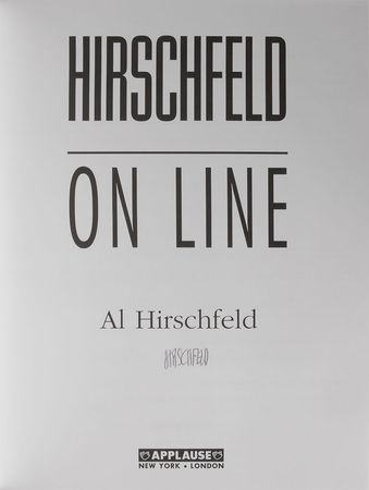 Lot #518 Al Hirschfeld Book - Image 1