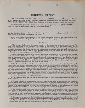 Lot #531 Roy O. Disney Signed Document - Image 1