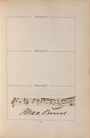 Lot #621 Composers, Musicians, Artists, and Royalty: Brahms, Bruch, and Dvorak highlight Wilma Neruda’s personal autograph book - Image 3