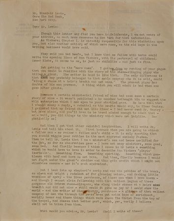 Lot #593 Sinclair Lewis: Defending Elmer Gantry - Image 3