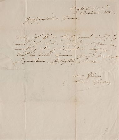 Lot #638 Louis Spohr Signed Musical Quote and Handwritten Letter Signed - Image 2