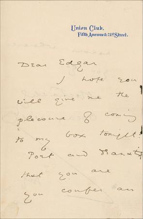 Lot #559 Oscar Wilde: ?Poet and dramatist that you are you confer an honour wherever you go? - Image 2