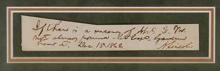 Lot #40 Abraham Lincoln: Handwritten endorsement and hair strands from the Civil War president - Image 3